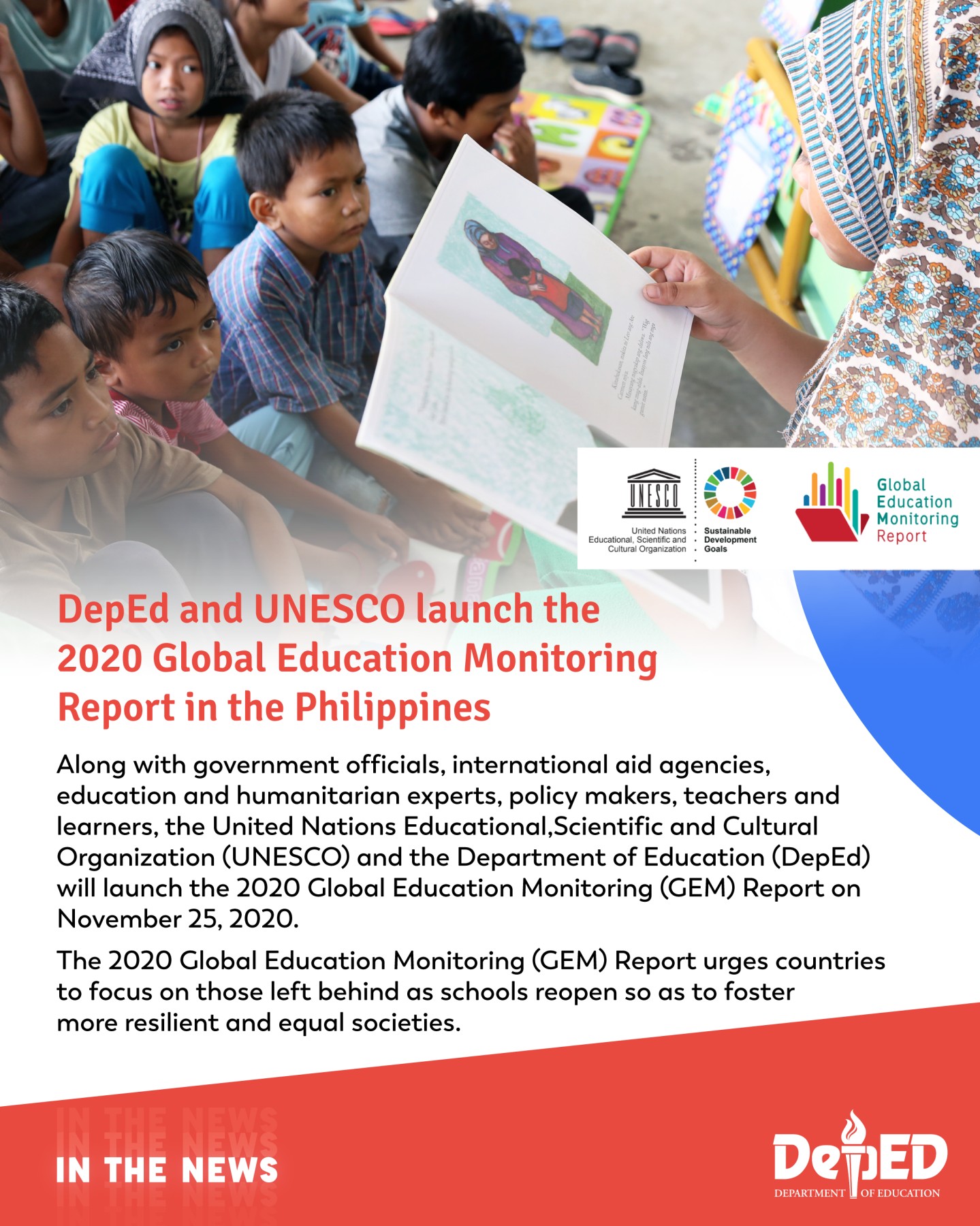 DepEd And UNESCO Launch The 2020 Global Education Monitoring Report In ...