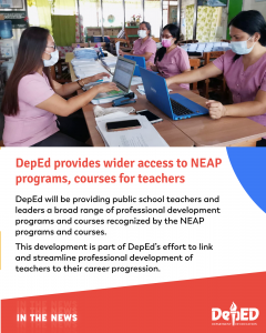 DepEd provides wider access to NEAP programs, courses for teachers