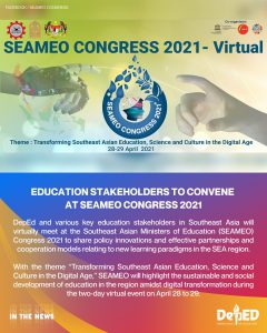 Education stakeholders to convene at SEAMEO Congress 2021