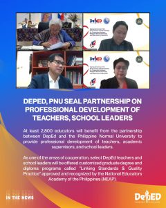 DepEd, PNU seal partnership on professional development of teachers, school leaders