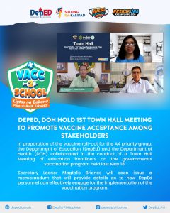 DepEd, DOH hold 1st town hall meeting to promote vaccine acceptance among stakeholders