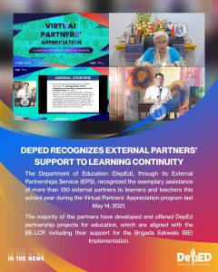 DepEd recognizes external partners’ support to learning continuity