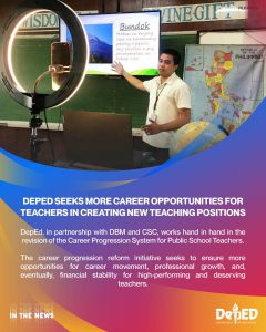 DepEd seeks more career opportunities for teachers in creating new teaching positions