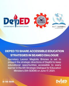 DepEd to share accessible education strategies in SEAMEO dialogue