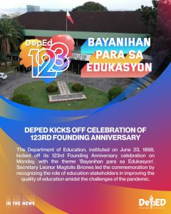 DepEd kicks off celebration of 123rd Founding Anniversary