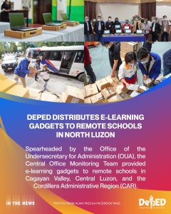 DepEd distributes e-learning gadgets to remote schools in North Luzon