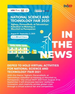 DepEd to hold virtual activities for National Science and Technology Fair 2021