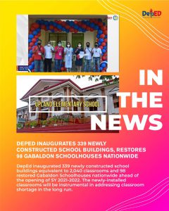 DepEd inaugurates 339 newly constructed school buildings, restores 98 Gabaldon Schoolhouses nationwide