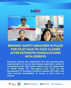 Briones: Safety measures in place for pilot face-to-face classes after extensive consultations with experts