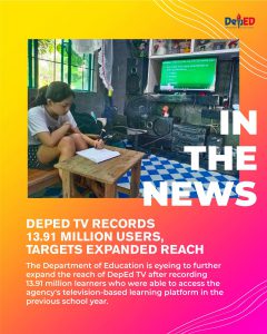 DepEd TV records 13.91 million users, targets expanded reach