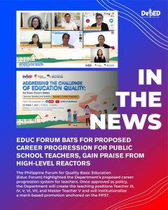 Educ Forum bats for proposed career progression for public school teachers, gain praise from high-level reactors