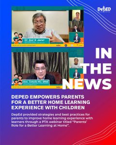 DepEd empowers parents for a better home learning experience with children