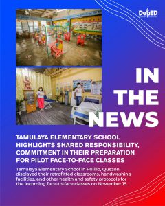 Tamulaya Elementary School highlights shared responsibility, commitment in their preparation for pilot face-to-face classes