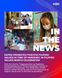 DepEd promotes positive Filipino values in time of pandemic in Filipino Values Month celebration