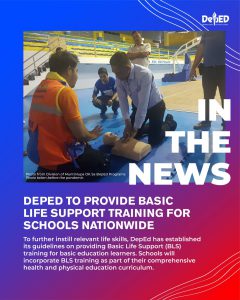 DepEd to provide basic life support training for schools nationwide