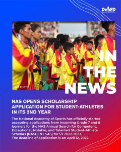 NAS opens scholarship application for student-athletes in its 2nd year