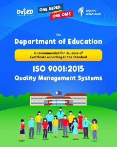 DepEd receives recommendation for ISO certification