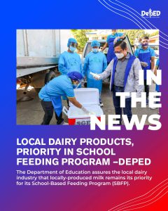 Local dairy products, priority in school feeding program—DepEd