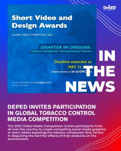 DepEd invites participation in global tobacco control media competition