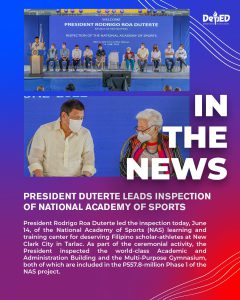 President Duterte leads inspection of National Academy of Sports