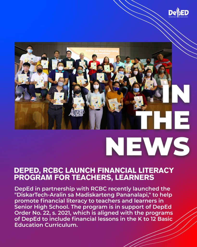 DepEd, RCBC launch financial literacy program for teachers, learners