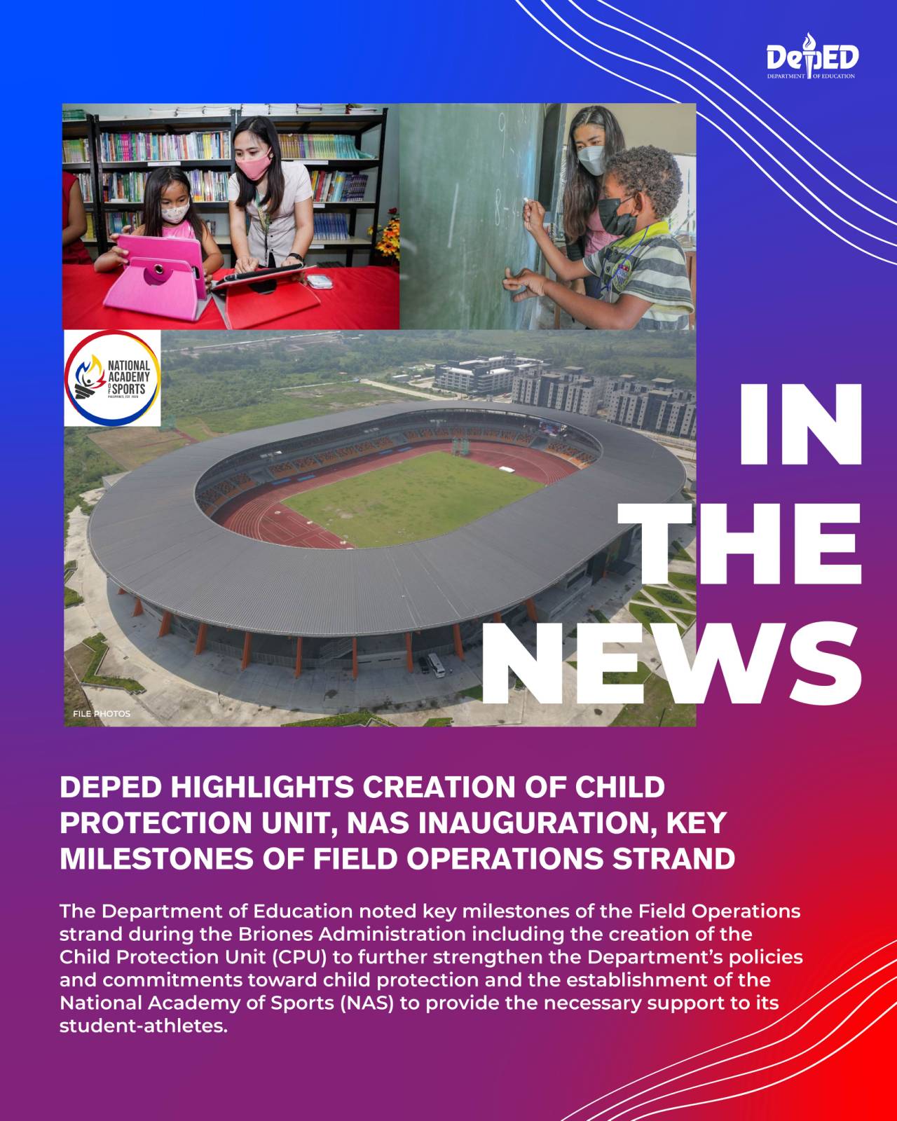 DepEd highlights creation of Child Protection Unit, NAS inauguration
